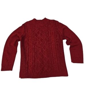 Carol Rose Deep Red Knit Sweater